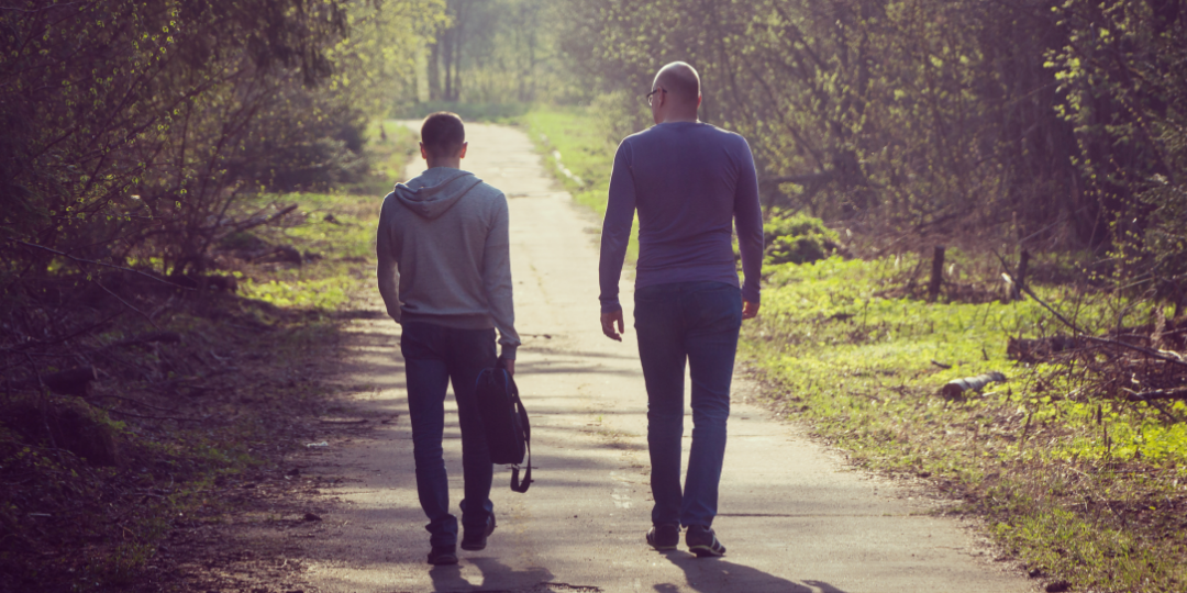 two men on a walk 