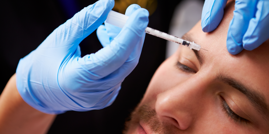 a man getting Dysport injections 