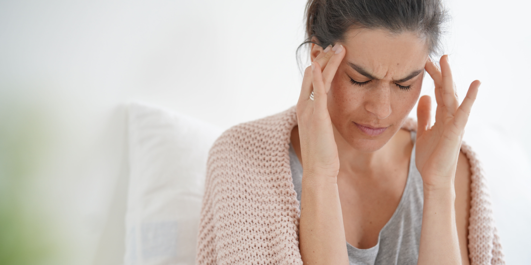woman with a headache